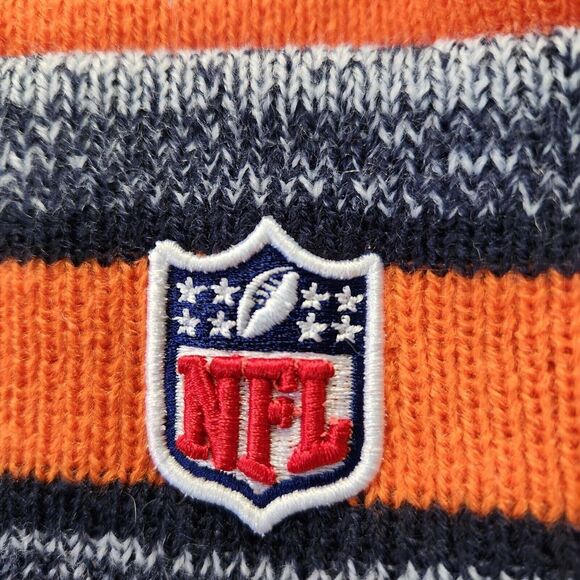 Denver Broncos NFL New Era Unisex Beanie Knit Cuffed Hat Pom Pom Striped - Picture 6 of 9